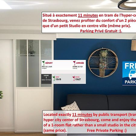 T2 - Tram Direct Strasbourg Centre Ville En 11 Min - Parking Gratuit ชิลติงไฮม์ ภายนอก รูปภาพ